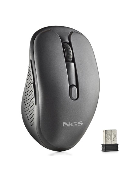 ÷ Mouse ngs wireless evo rust black recargable con teclas silenciosas negro