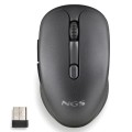 ÷ Mouse ngs wireless evo rust black recargable con teclas silenciosas negro