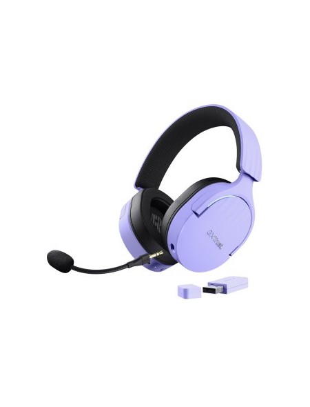 ÷ Headset bluetooth trust gaming fayzo gxt 491 lila 25305 bt y usb 2.4ghz microfono desmontable y flex