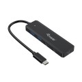 ÷ Hub usb-c equip life 128964 4 puertos 2xusb-a 3.0 2xusb-c 3.2 compatible con thunderbolt 3/4 1xusb-c