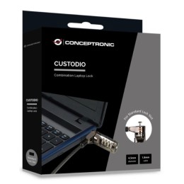 ÷ Cable de seguridad conceptronic custodio01bs por combinacion 4 digitos 1.8m