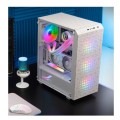 ÷ Caja atx semitorre gaming mars gaming mcmagw blancafrontal doble rejilla magnetica lateral cristal t
