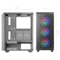÷ Caja atx semitorre gaming mars gaming mcmagw blancafrontal doble rejilla magnetica lateral cristal t