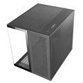 ÷ Caja microatx cube gaming mars gaming mcnovam negra doble panel de cristal templado doble camara rej