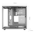 ÷ Caja microatx cube gaming mars gaming mcnovam negra doble panel de cristal templado doble camara rej