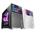 ÷ Caja microatx gaming mars gaming mc-lcd negra con pantalla ips 8