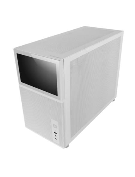 ÷ Caja microatx gaming mars gaming mc-lcd blanca con pantalla ips 8