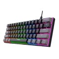 ÷ Teclado mecanico trust gaming gxt 867 acira compacto usb-a/usb-c iluminacion rgb interruptores rojos