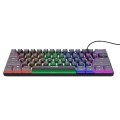 ÷ Teclado mecanico trust gaming gxt 867 acira compacto usb-a/usb-c iluminacion rgb interruptores rojos