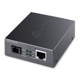 ÷ Convertidor de fibra tp-link fc111pb-20 single-mode sc wdm bidireccional de 1p rj45 10/100 poe a 1p