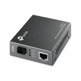 ÷ Convertidor fibra tp-link mc112cs rj45 eth a fibra monomodo sc tx:1310nm, rx:1550nm fullduplex hasta