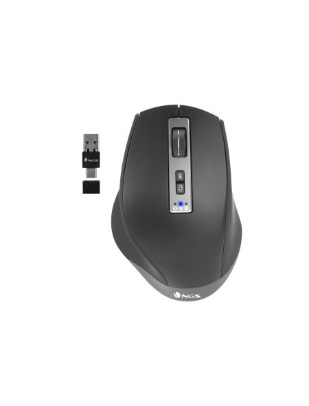 ÷ Mouse ngs inalambrico multidispositivo bluetooth laser recargable 2.4ghz (usb-a + usb-c) + bt4.0 + b