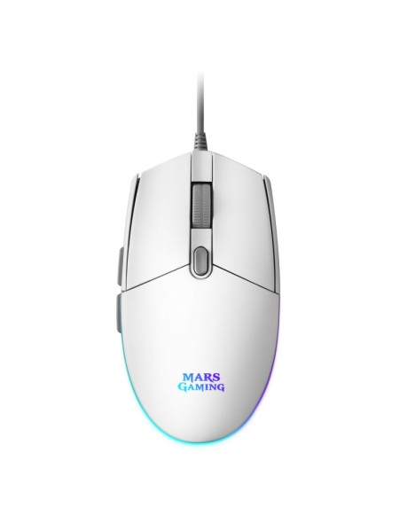 ÷ Mouse mars gaming rgb mmg white 3200dpi 6 botones iluminacion flow switches huano