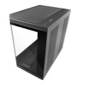 ÷ Caja atx cube mars gaming mc3t-core triple cristal gpu max 415mm cpu max 165mm sin f.a usb-c negro