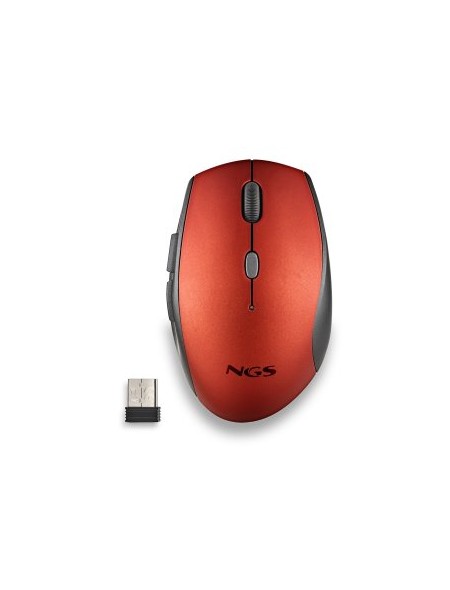 ÷ Mouse ngs wireless bee red con teclas silenciosas