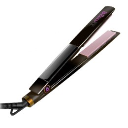 ÷ Plancha de pelo beautac btn500 black pantalla tactil placa ceramica/turmalina tecnologia de iones al