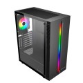 ÷ Caja atx unyka lumina 205 black led argb usb's 3,0 ventilador 120mm rgb cristal lateral templado 