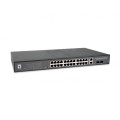 ÷ Switch level one gep-2841 poe websmart 24p 10/100/1000 poe 375w + 2 uplink sfp + 2 uplink rj45