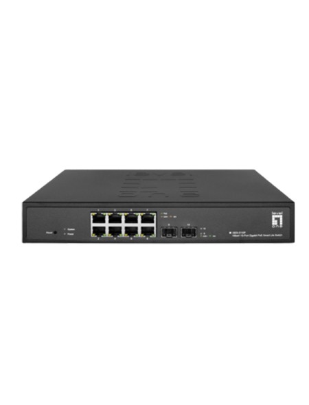 ÷ Switch semigestionable level one hilbert 8p poe 10/100/1000 130w +2p sfp 10/100/1000 carcasa metalic