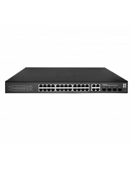 ÷ Switch semigestionable level one hilbert 24p poe 10/100/1000 380w +4p sfp combo 10/100/1000 carcasa 