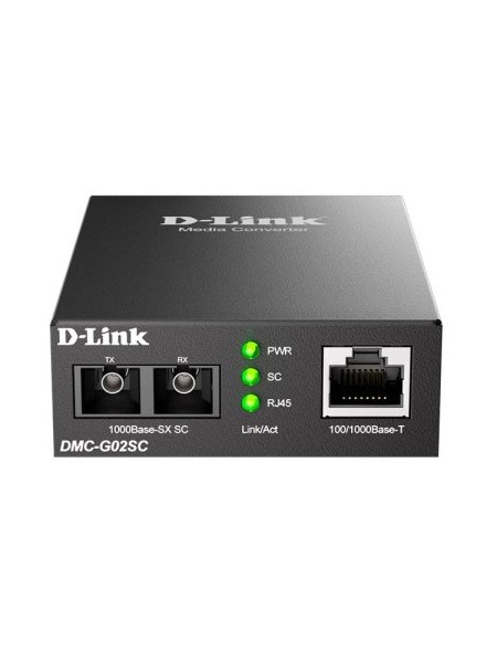 ÷ Convertidor de medios multimodo 100/1000 base-t a 1000 base-sx (sc) 550m power 5v