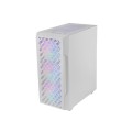 ÷ Caja atx semitorre gaming mars gaming mcgeo frontal blanco de malla geometrica 4x120mm frgb rainbow 
