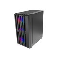 ÷ Caja atx semitorre gaming mars gaming mcvault frontal negro de malla vertical 4x120mm argb 3xpci ver