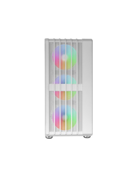 ÷ Caja atx semitorre gaming mars gaming mcvaultw frontal blanco malla vertical 4x120mm argb 3xpci vert