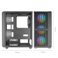÷ Caja atx semitorre gaming mars gaming mcvaultw frontal blanco malla vertical 4x120mm argb 3xpci vert