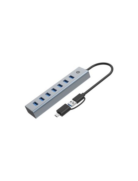 ÷ Hub usb 3.0 conceptronic hubbies21g 7 puertos  usb-c a  7xusb-a