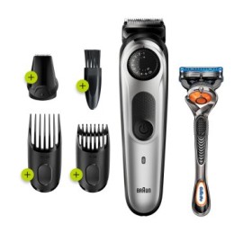 ÷ Recortadora de barba braun bt5260 + gillette f5 proglide 39 ajustes corte 0,5 - 20mm color plata bat