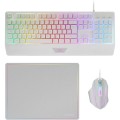 ÷ Teclado mouse y alfombrilla mars gaming mcp124wpt portugues rgb h-mech, mouse huano rgb 3200dpi