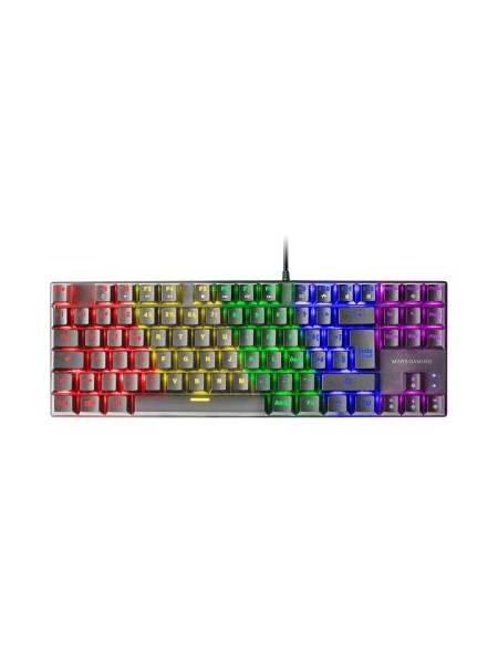 ÷ Teclado mecanico compackto tkl mars gaming mk80 italiano black iluminacion 12efecto switch rojo rgb 