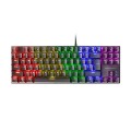 ÷ Teclado mecanico compacto tkl mars gaming mk80 italiano black iluminacion 12efectos switch marron