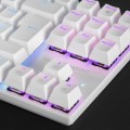 ÷ Teclado mecanico compackto tkl mars gaming mk80 italiano white iluminacion 12efectos switch marron