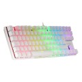 ÷ Teclado mecanico compackto tkl mars gaming mk80 italiano white iluminacion 12efectos switch marron