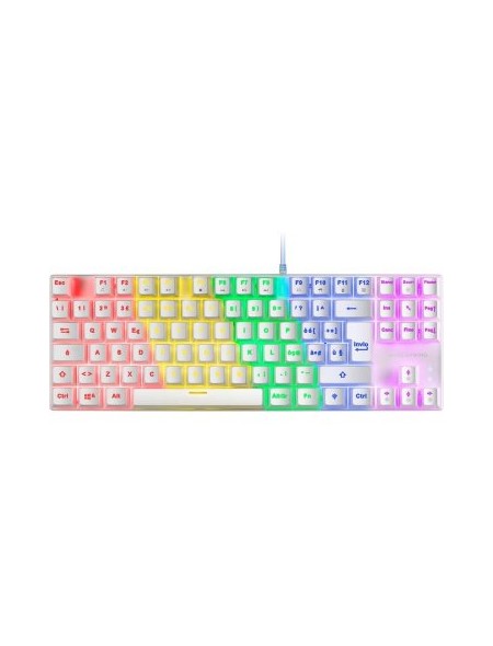 ÷ Teclado mecanico compackto tkl mars gaming mk80 italiano white iluminacion 12efectos switch rojo 