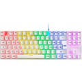 ÷ Teclado mecanico compackto tkl mars gaming mk80 italiano white iluminacion 12efectos switch rojo 