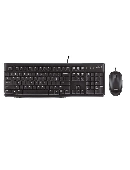 ÷ Teclado y mouse logitech mk120 frances con cable usb p/n:920-002539
