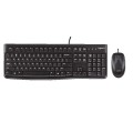 ÷ Teclado y mouse logitech mk120 frances con cable usb p/n:920-002539