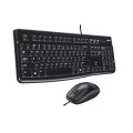 ÷ Teclado y mouse logitech mk120 frances con cable usb p/n:920-002539