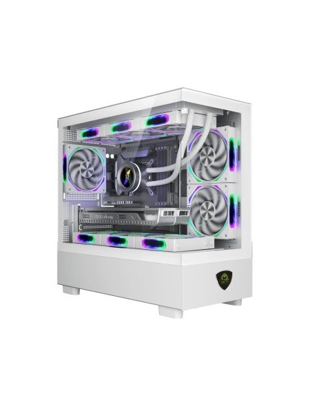 ÷ Caja microatx keep out xc-301w glass 1x3.5? 1x2.5? 1xusb2.0 1xusb3.0 gpu max 420mm cristal templado