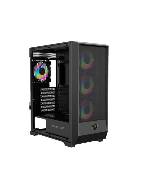 ÷ Caja atx semitorre keep out xc-501 mesh 2x3.5? 2x2.5? 1xusb2.0 1xusb3.0 1xusb-c gpu max 360mm color 