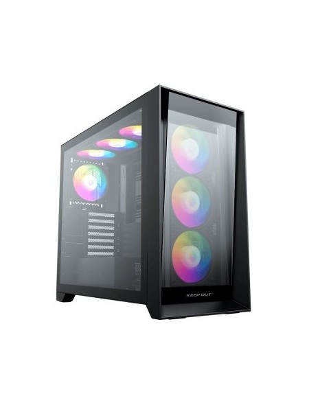 ÷ Caja e-atx torre keep out xc-911 pro xl 3x3.5? / 2.5? 1xusb-c 2xusb3.0 gpu max 425mm cristal temp