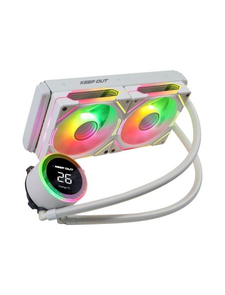 ÷ Sistema de refrigeracion liquida keep out xwc-240 pro argb intel y amd vent. 2x120mm display temp