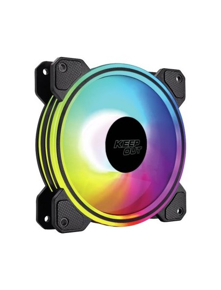 ÷ Ventilador interno keep out xfc-120dr argb 120mm 4 pin pwm color negro 