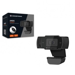 ÷ Webcam hd conceptronic amdis 1080p interpolado usb 3.6mm 30fps angulo vision 68? microfono integrado