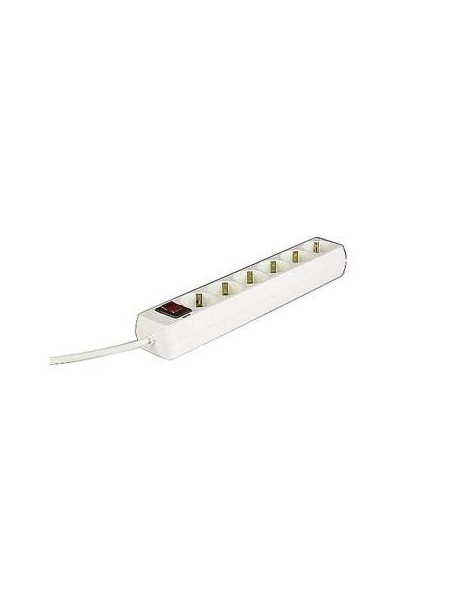 ÷ Regleta alimentacion hama con 6 tomas interruptor 1,4m color blanca