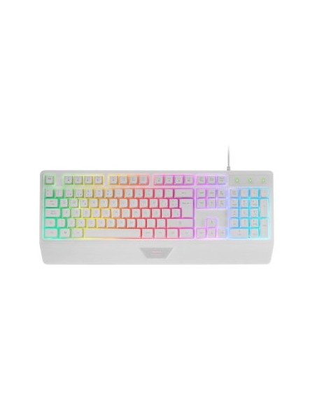 ÷ Teclado mars gaming mk124es h-mech frgb rainbow color blanco