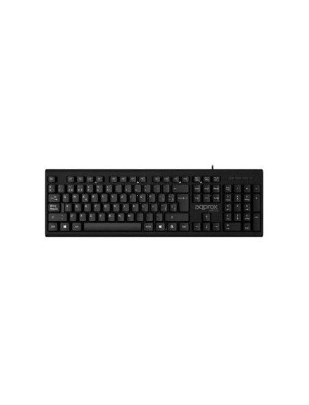 ÷ Teclado approx appmx225 usb ligero y compacto color negro